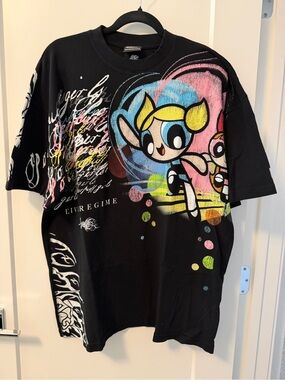 NEW in bag! Civil Regime Oversized Black Powerpuff Girls Graphic Tee